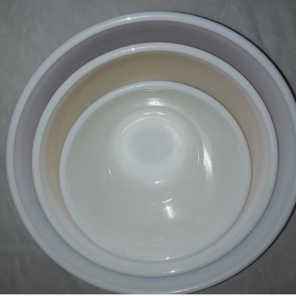 VINTAGE PYREX RAINBOW-STIPE Mixing Bowl Set - Picture 7 of 9